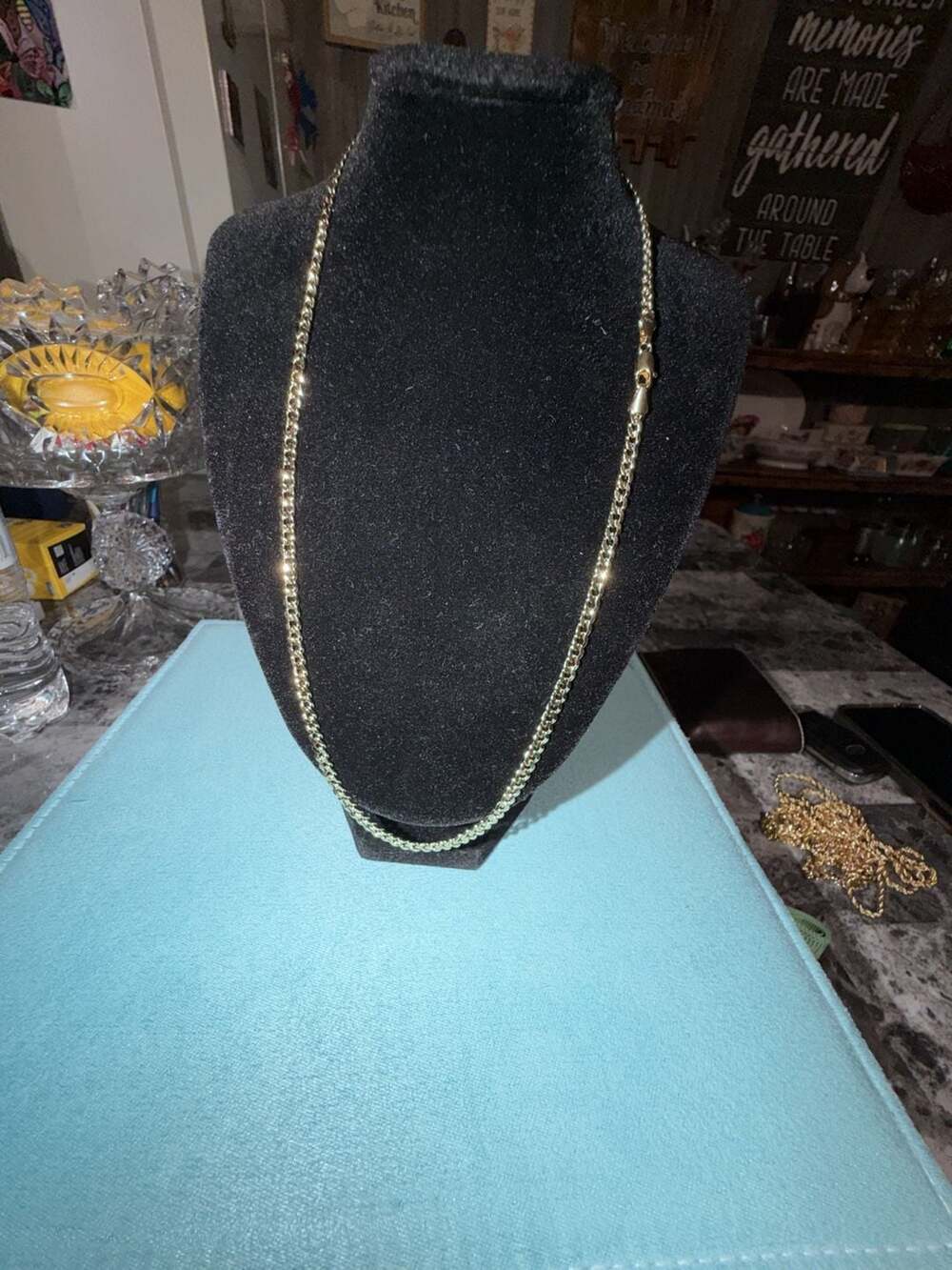 14K Yellow Gold thermal infused over brassCuban Link Chain 20 inch